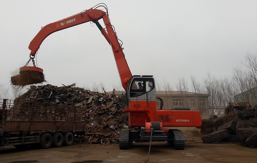 電動抓鋼機、電吸盤